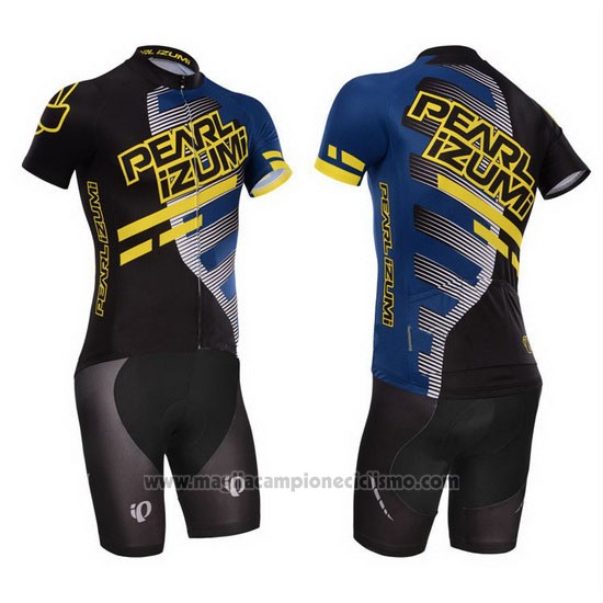 2014 Abbigliamento Ciclismo Pearl Izumi Nero e Giallo Manica Corta e Salopette